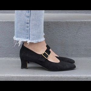 Salvatore  Ferragamo black suede shoes Mary Janes No offers